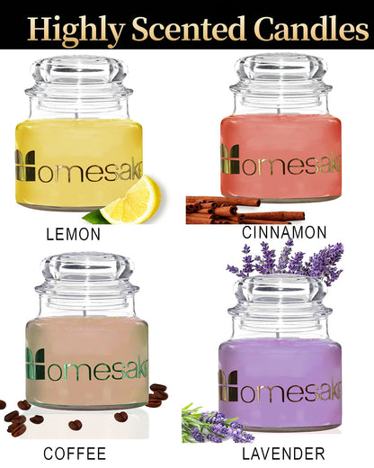 Organic Aroma Candles Wax 2 X 70gms Each, Aromatic Scented Fragrance up to 15 Hours, Best Gift, Cinnamon