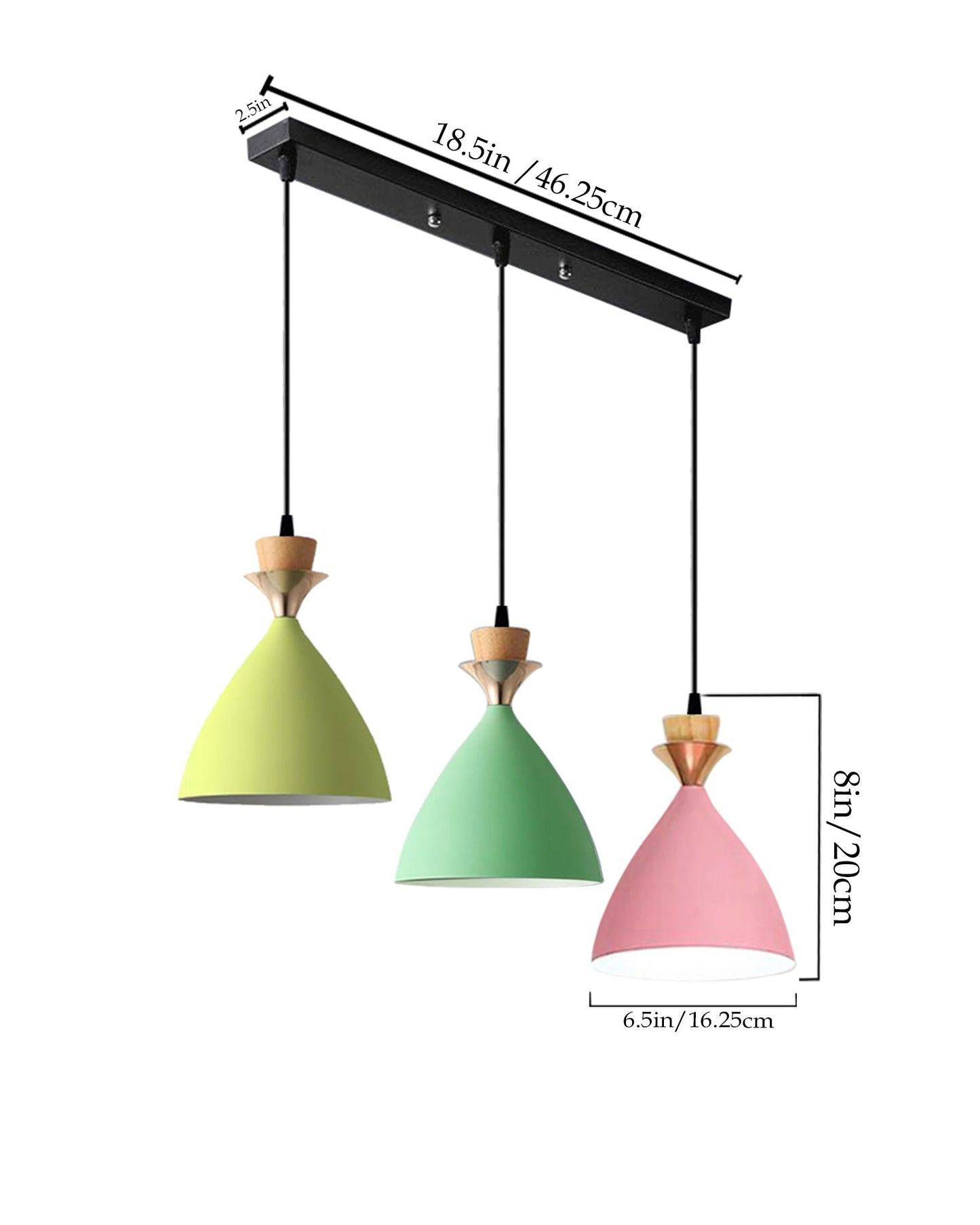 Pendant Lamp Shade for Kitchen Island, Color Metal Minimal Pot Pendant Light Shades, Nordic Style for Bedroom, Living Room, Macaron