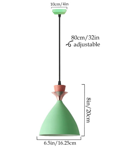 Pendant Lamp Shade for Kitchen Island, Color Metal Minimal Pot Pendant Light Shades, Nordic Style for Bedroom, Living Room, Macaron