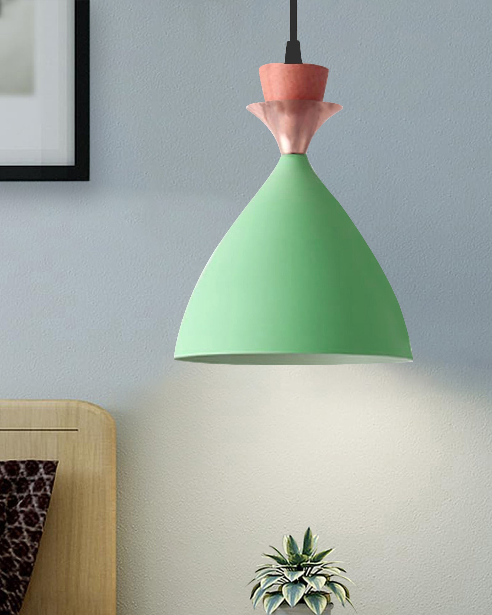 Pendant Lamp Shade for Kitchen Island, Color Metal Minimal Pot Pendant Light Shades, Nordic Style for Bedroom, Living Room, Macaron