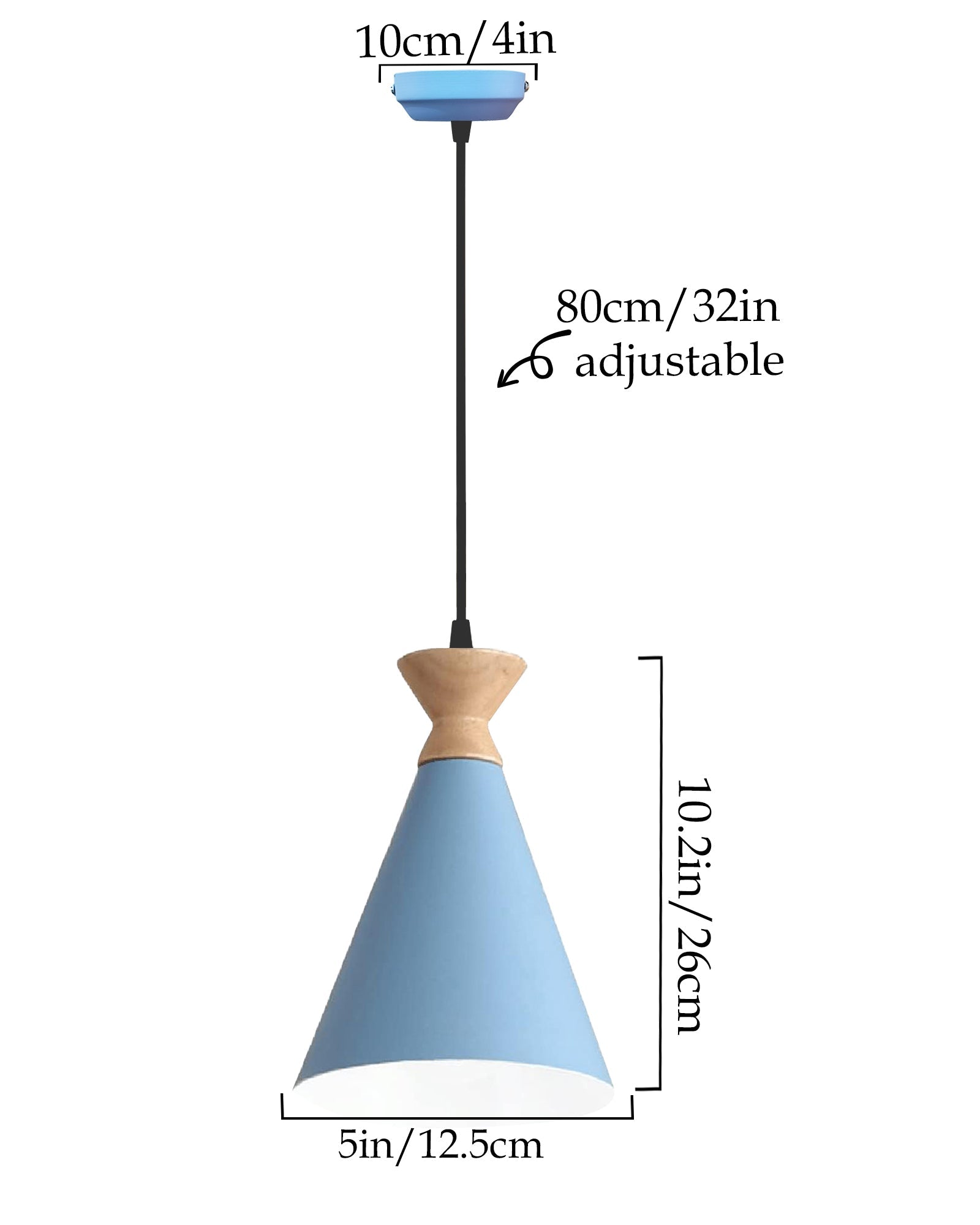 Pendant Lamp Shade for Kitchen Island, Color Metal Minimal Pot Pendant Light Shades, Nordic Wood Bedroom, Living Room, Triangle