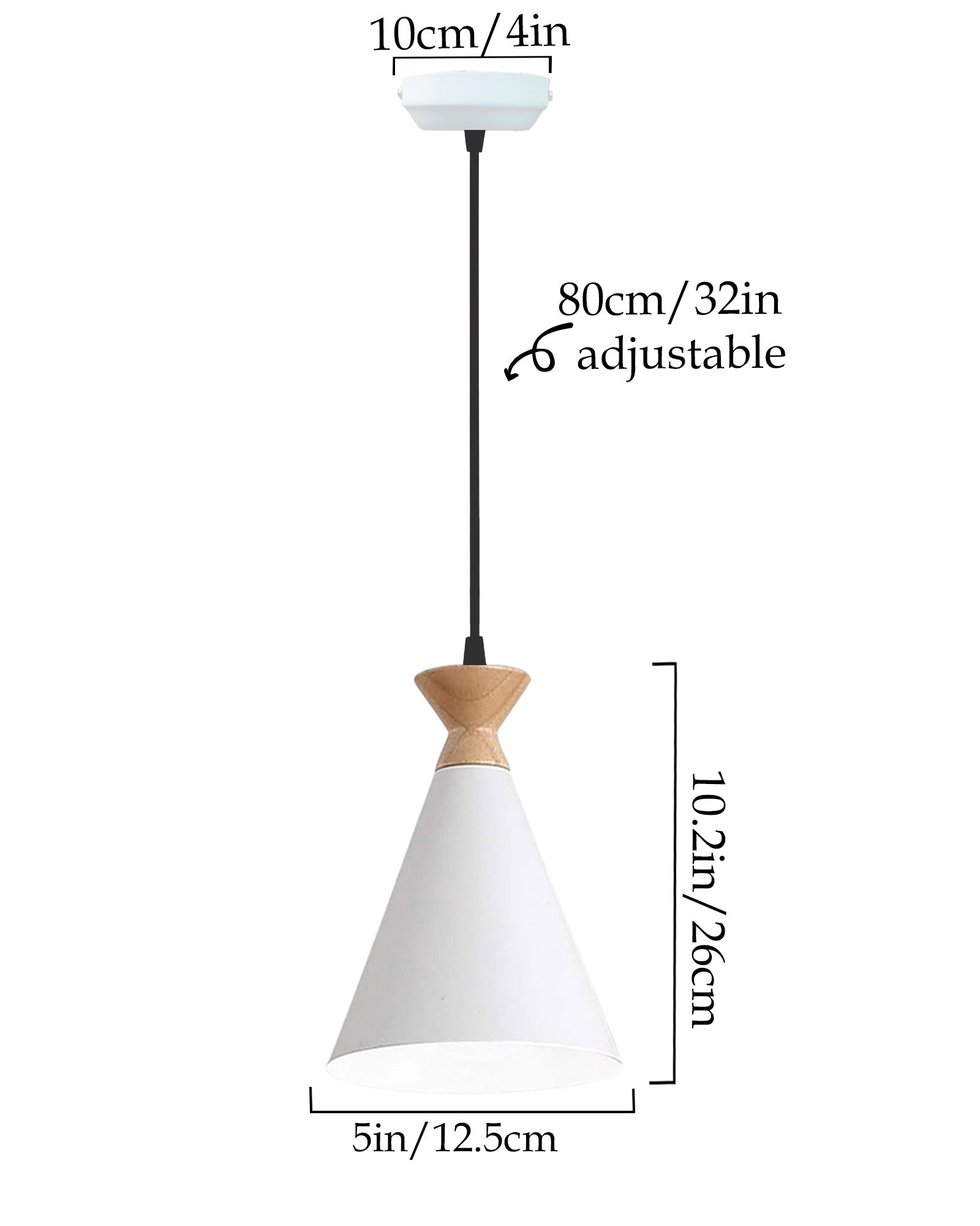 Pendant Lamp Shade for Kitchen Island, Color Metal Minimal Pot Pendant Light Shades, Nordic Wood Bedroom, Living Room, Triangle