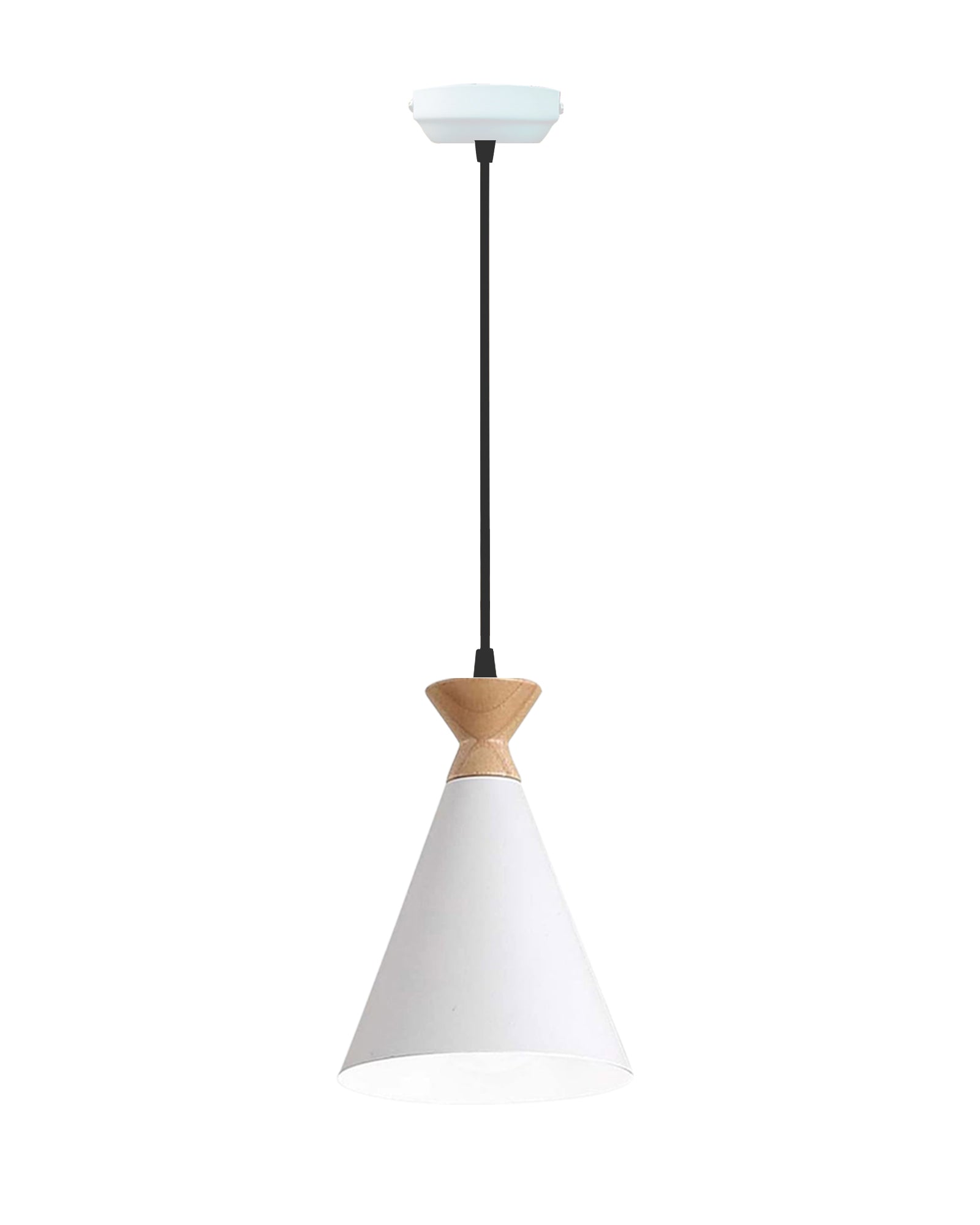 Pendant Lamp Shade for Kitchen Island, Color Metal Minimal Pot Pendant Light Shades, Nordic Wood Bedroom, Living Room, Triangle