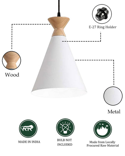 Pendant Lamp Shade for Kitchen Island, Color Metal Minimal Pot Pendant Light Shades, Nordic Wood Bedroom, Living Room, Triangle
