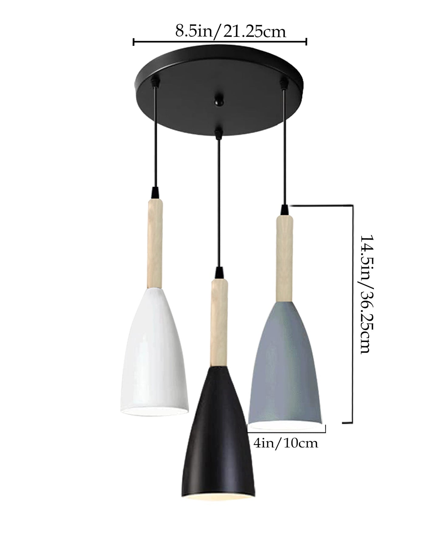 Pendant Lamp Shade for Kitchen Island, Color Metal Minimal Pot Pendant Light Shades, Nordic Wood Bedroom, Living Room, Multi Bottle Guard