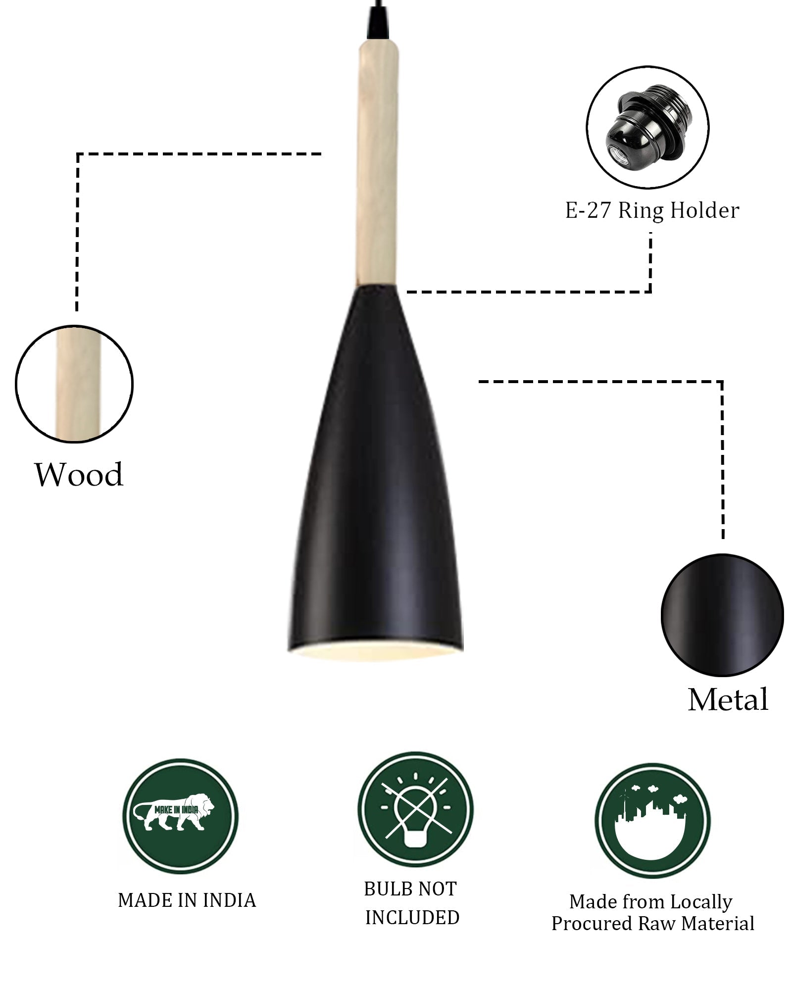 Pendant Lamp Shade for Kitchen Island, Color Metal Minimal Pot Pendant Light Shades, Nordic Wood Bedroom, Living Room, Multi Bottle Guard