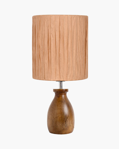 Homesake® Dovel Pot Modern Table Lamp, Wooden Base Modern Fabric Lampshade for Home Office Cafe Restaurant, Dovel Pot, Rabbit