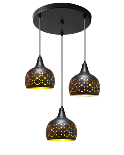 Pendant Lamp Shade for Kitchen Island, Color Metal Minimal Pot Pendant Light Shades, Nordic Wood Bedroom, Living Room, Black Tulip