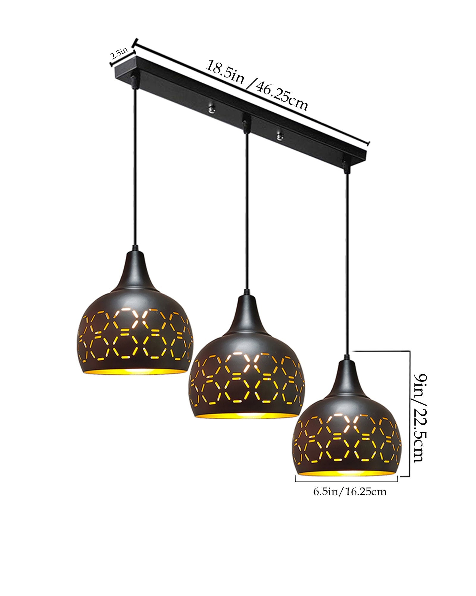 Pendant Lamp Shade for Kitchen Island, Color Metal Minimal Pot Pendant Light Shades, Nordic Wood Bedroom, Living Room, Black Tulip