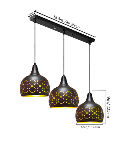 Pendant Lamp Shade for Kitchen Island, Color Metal Minimal Pot Pendant Light Shades, Nordic Wood Bedroom, Living Room, Black Tulip