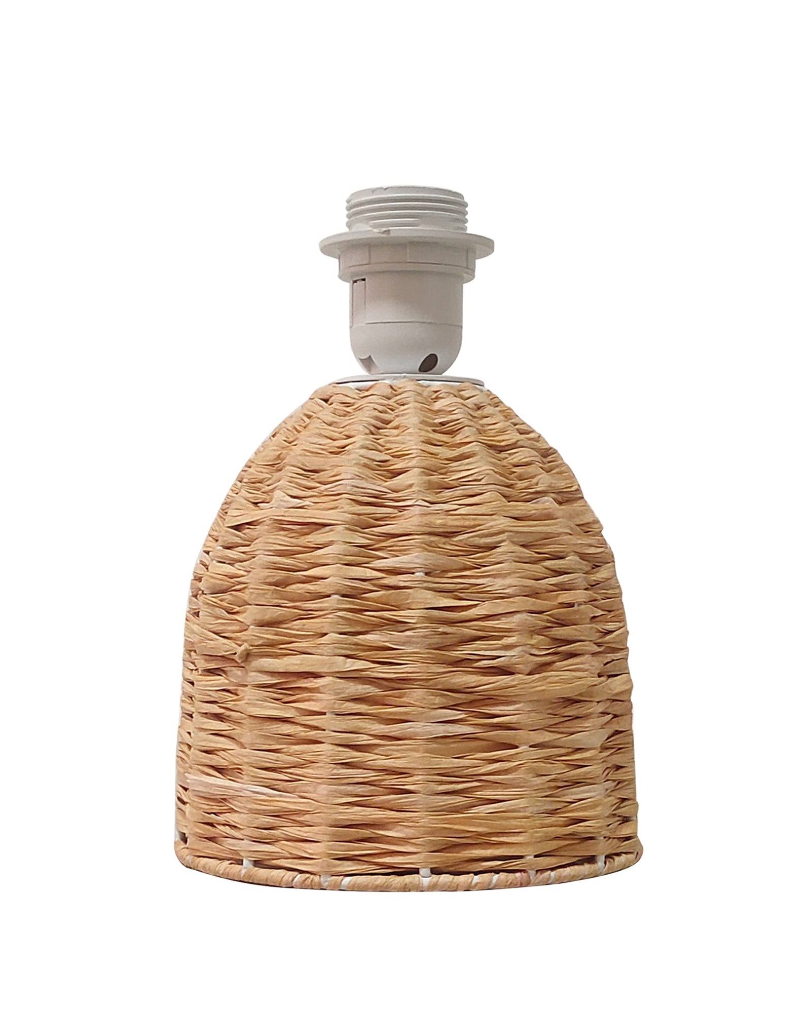 Homesake® Raffia Rattan Table Lamp with Fabric Shade, Small Nightstand Lamp, Natural Wicker Bedside Lamp for Bedroom, Living Room, Study & Home Décor, Livra Collection | E27 Holder