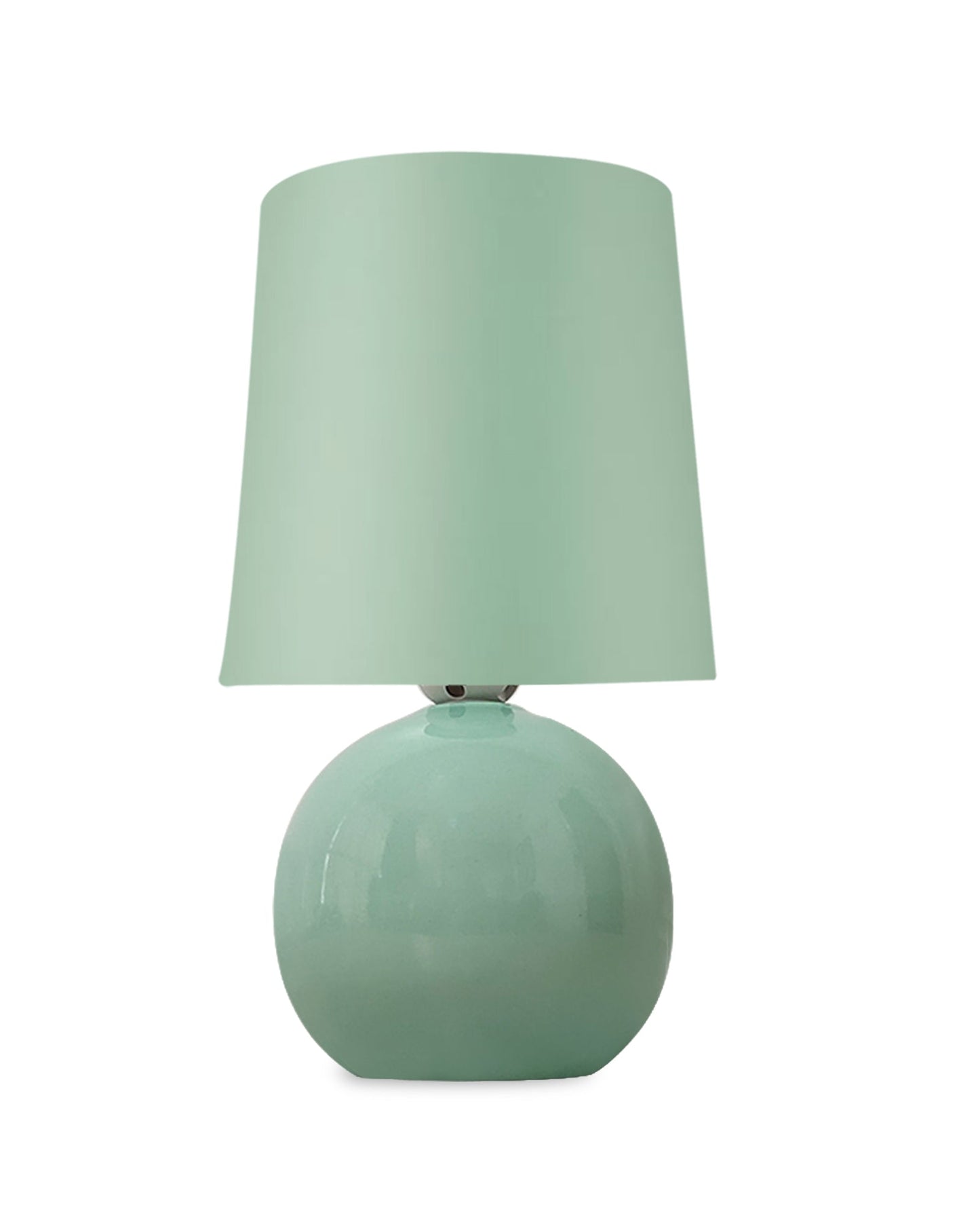 Bedside Ceramic Table Lamp, Classic Desk lamp for Living Room Bedroom, Farmhouse Nightstand Lamps Round with Fabric Shade