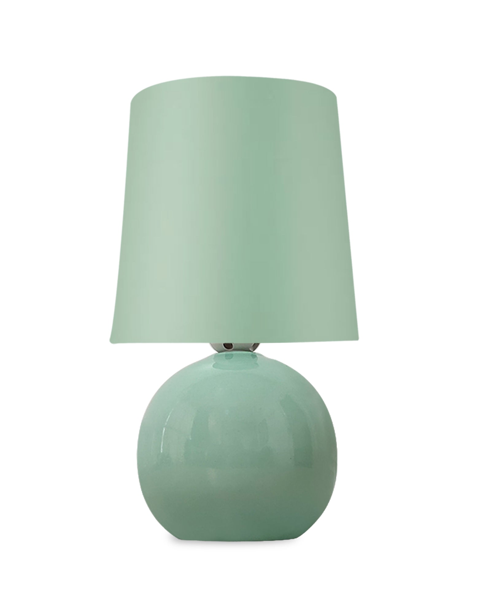 Bedside Ceramic Table Lamp, Classic Desk lamp for Living Room Bedroom, Farmhouse Nightstand Lamps Round with Fabric Shade