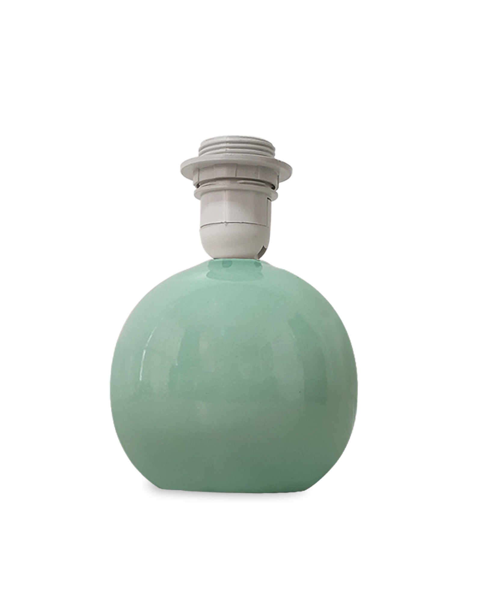 Bedside Ceramic Table Lamp, Classic Desk lamp for Living Room Bedroom, Farmhouse Nightstand Lamps Round with Fabric Shade