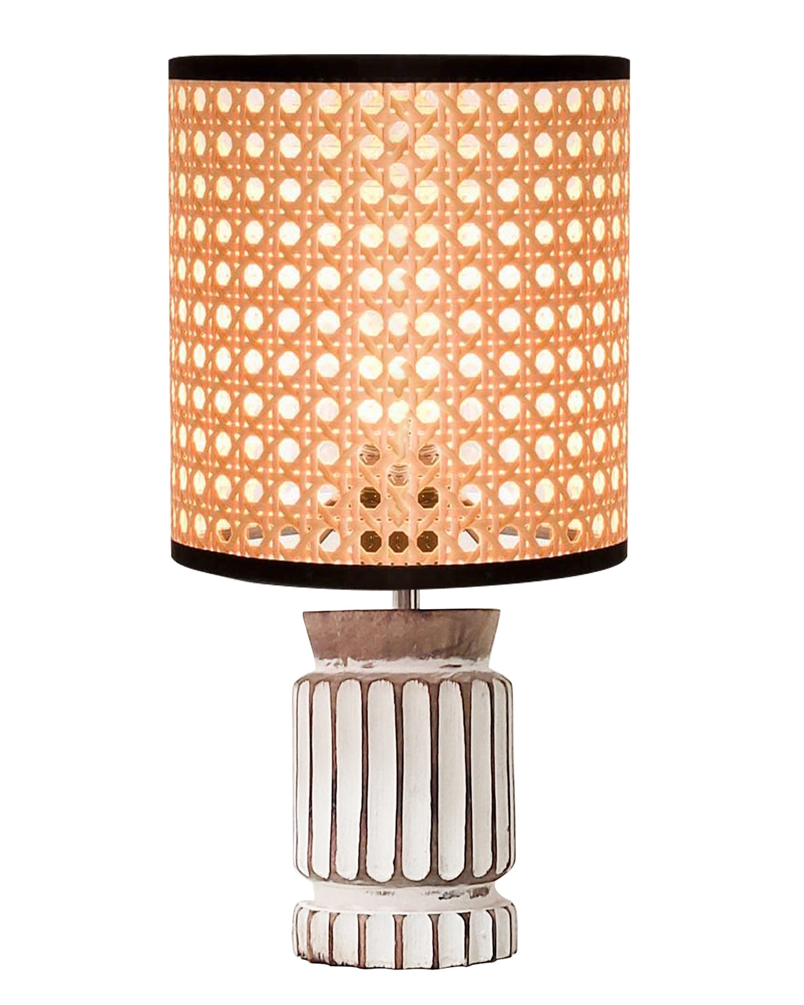 Homesake® Retro Farmhouse Table Lamp Wooden Base for Living Room Bedroom Rustic Linen Bedside Nightstand Lamps for Kids Room Study Office Home Decor Metal Shade