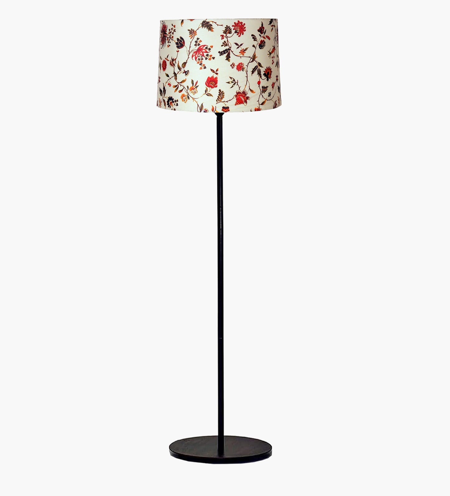 Homesake® Modern Floor Lamp for Living Room Traditional Farmhouse Boho Floor Lamp Mid-Century Pole Lamp, Linen Lamp Shade Side Standing Lamps | Corner Lamp Light | Hall Bedroom Office, Pleated White