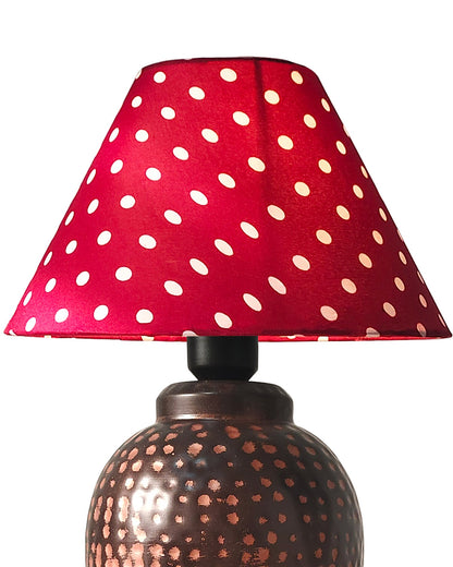 Rustic Mini Hammered Texture Bronze Table Lamp with Shade Desk Nightstand Lamp for Bedroom Living Room Office College Bookcase.