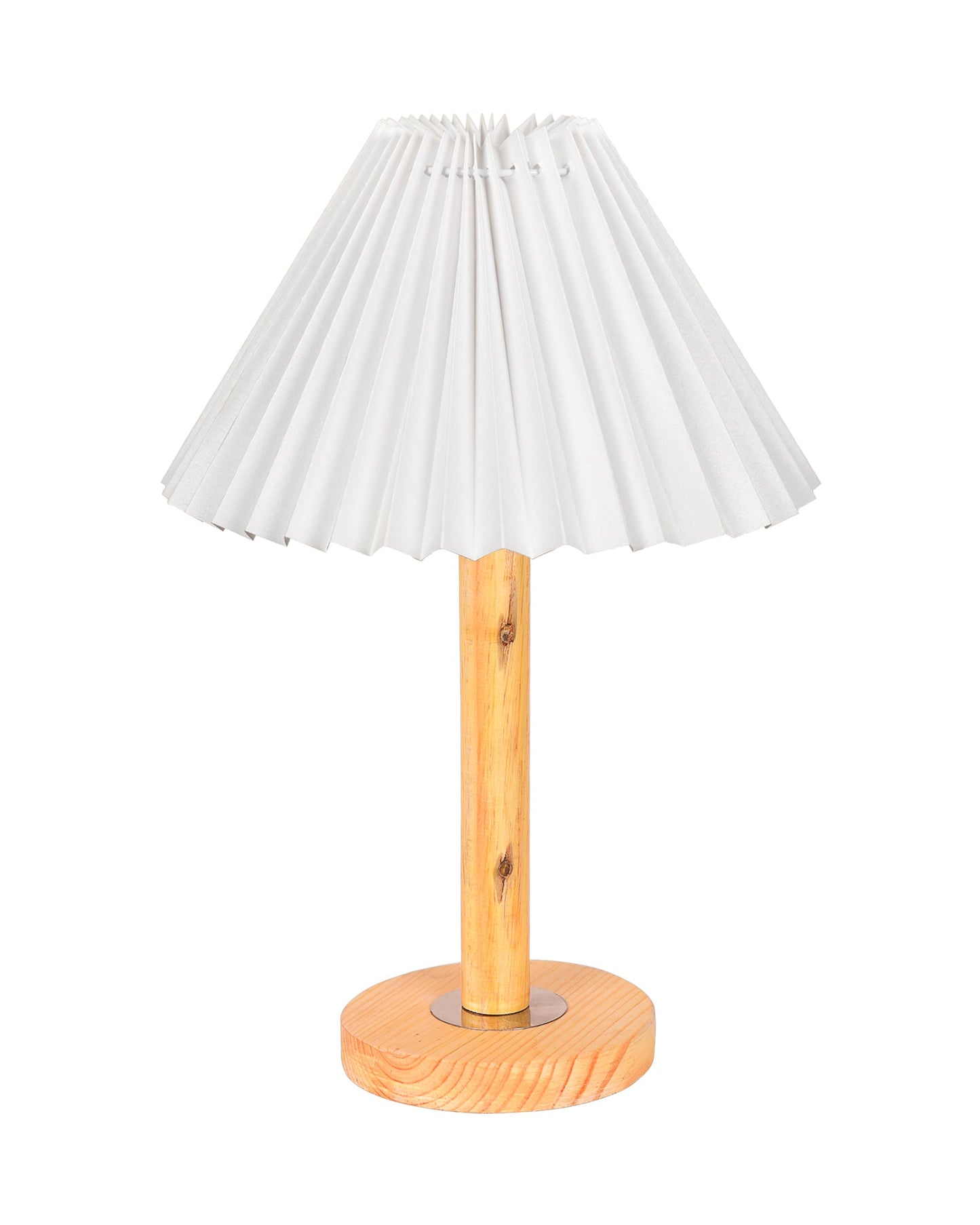 Pinewood Table Lamps for Nightstand, Fabric Linen Lampshade Desk Lamp, Morden Minimalist Bedside Lamps, Bedroom Nightstand Lamp Living Room,Kids Room
