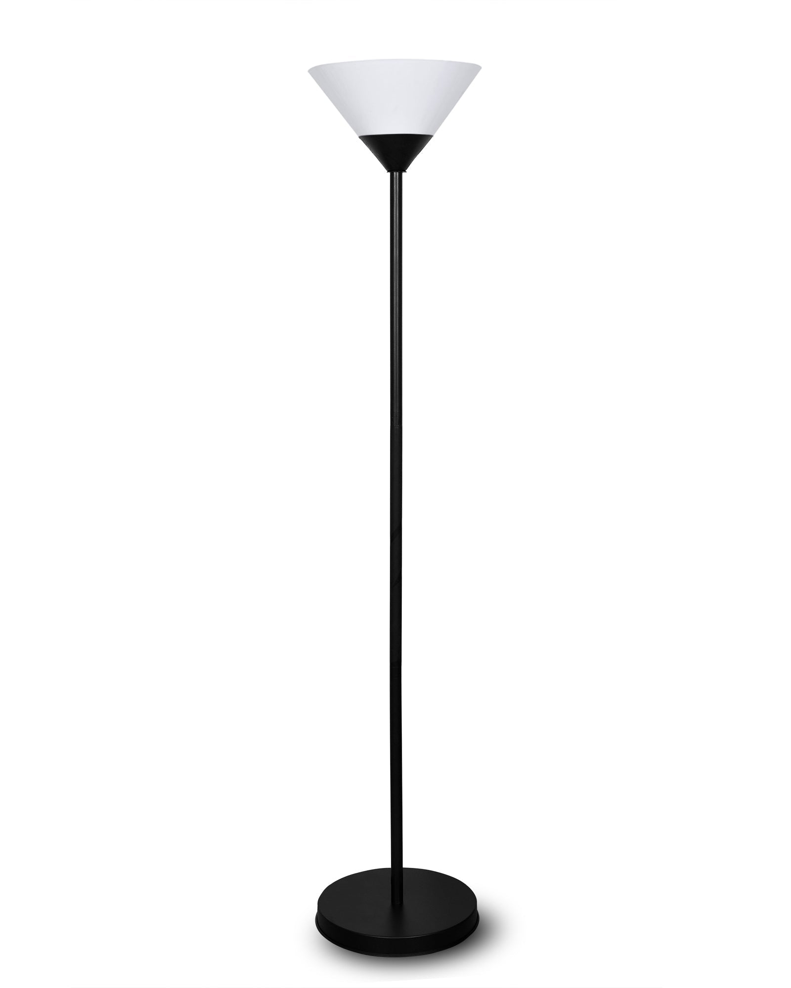 Sky Inverted Standing Lamps with Acrylic Shade,Modern Floor Lamp for Living Room, Bedrooms, Office  Straight Black