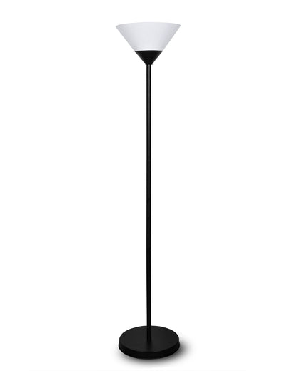 Sky Inverted Standing Lamps with Acrylic Shade,Modern Floor Lamp for Living Room, Bedrooms, Office  Straight Black