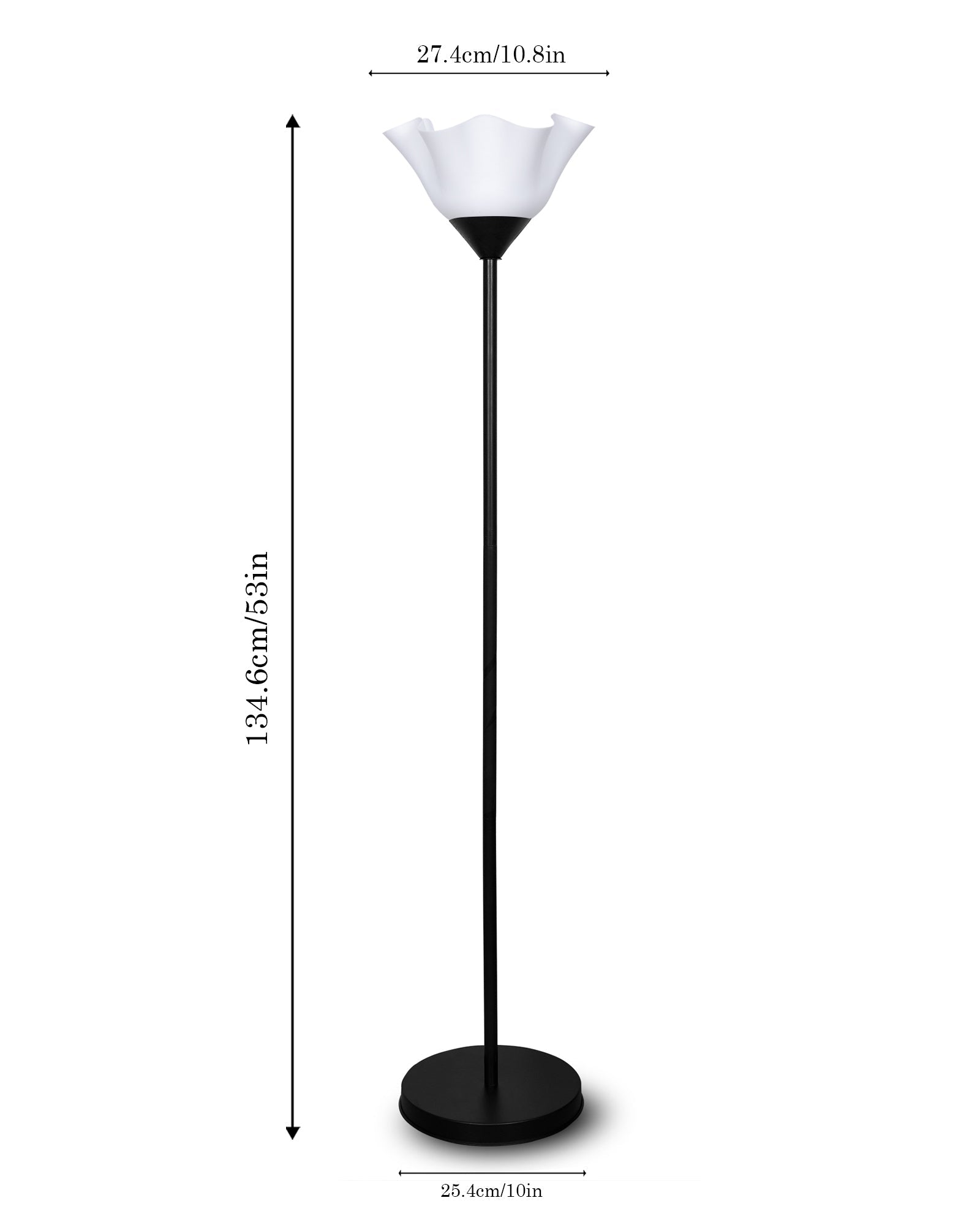 Sky Tulip Standing Lamps with Acrylic Shade,Modern Floor Lamp for Living Room, Bedrooms, Office  Straight