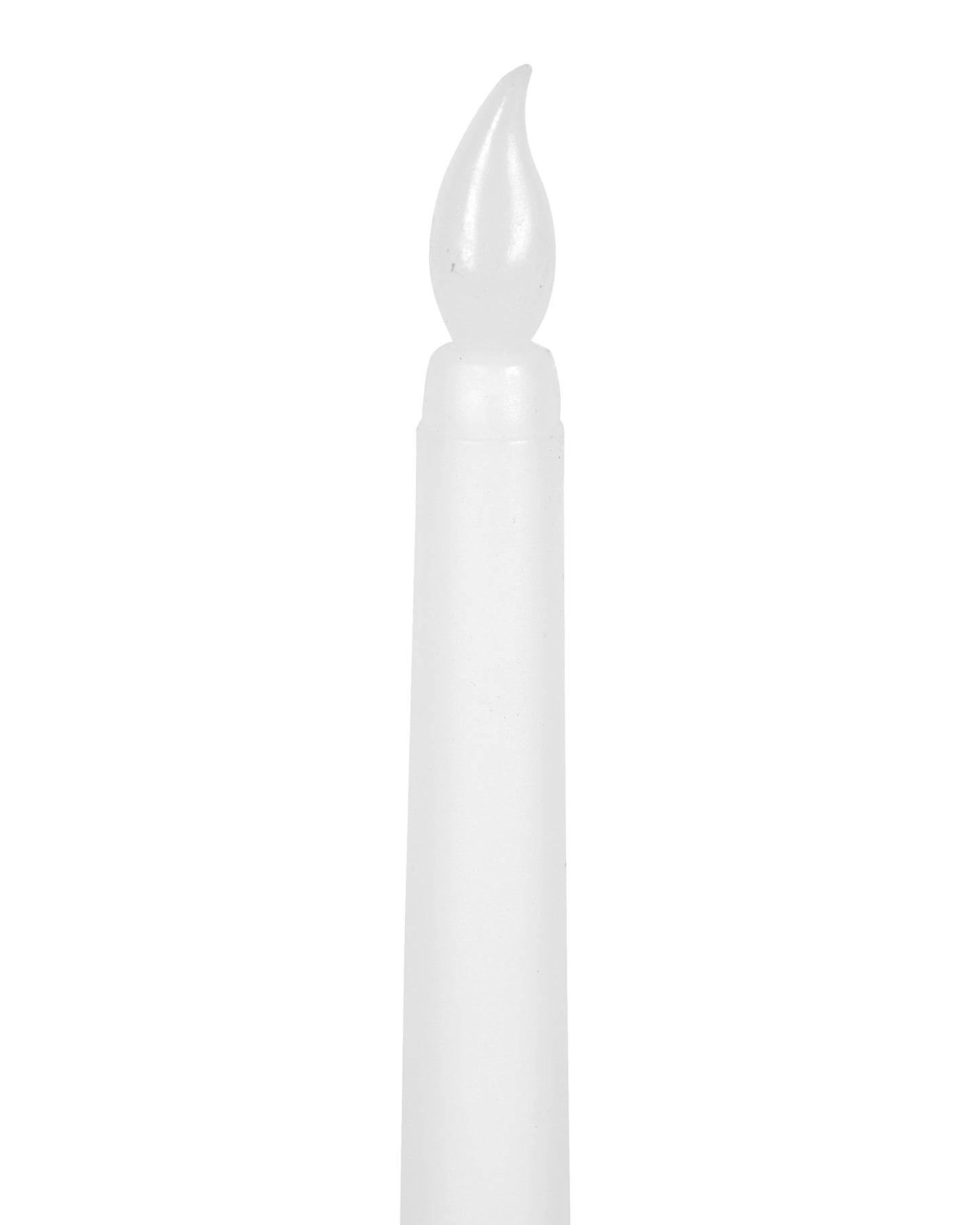 Flameless Taper Candles - 11" Flickering LED Candlesticks, Electric Candles for Home Diwali Wedding Parties Holiday Decor, White, set of 2 & 6