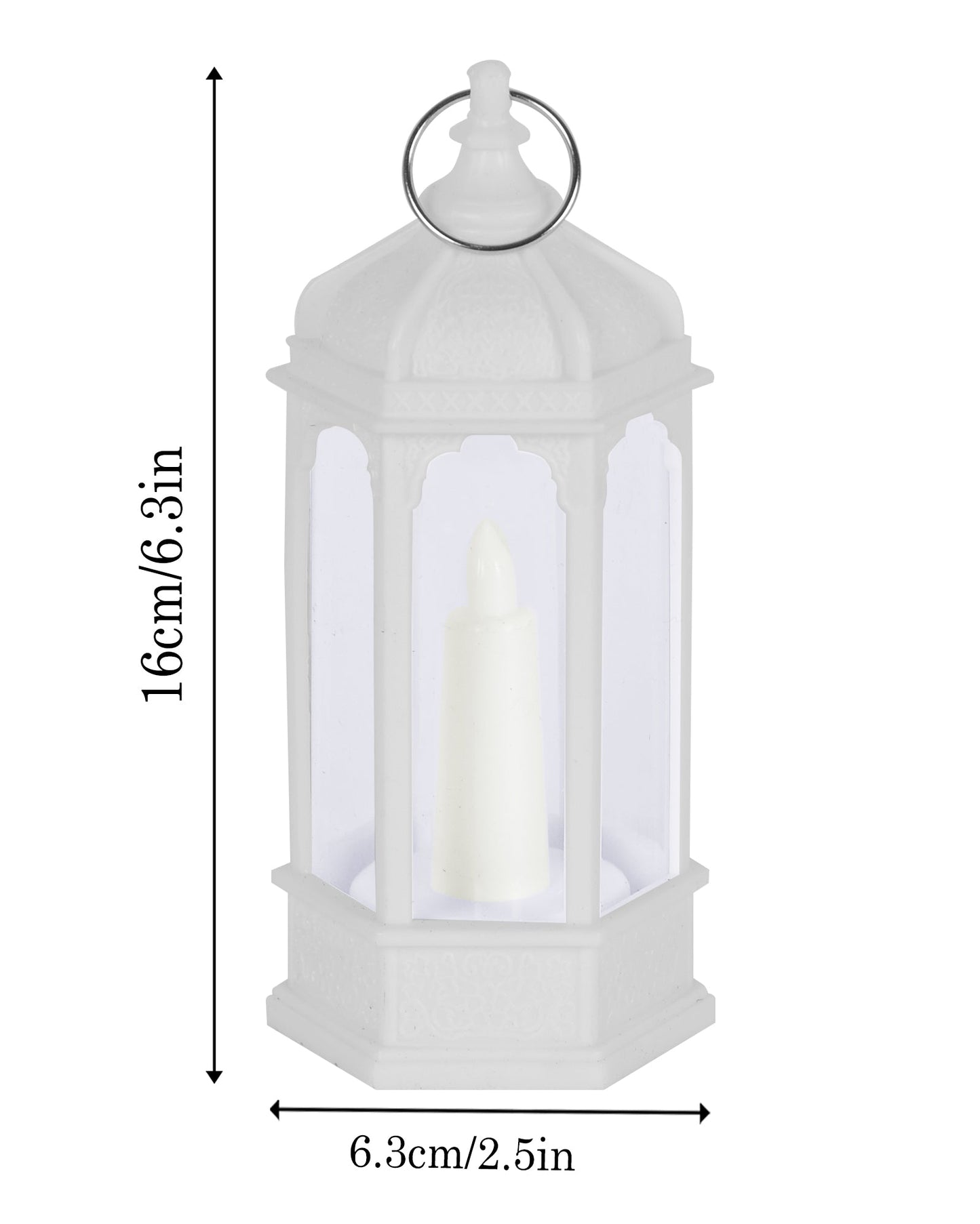 2 pcs Flameless and Smokeless Acrylic Antique LED Lantern Hurricane Lamp and Wall Hanging Led Candle Light for Home,Living Room for Diwali Decorations, Candle lantern, Black