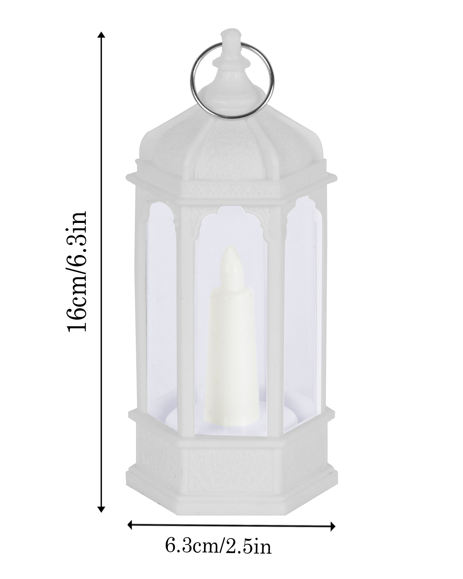 2 pcs Flameless and Smokeless Acrylic Antique LED Lantern Hurricane Lamp and Wall Hanging Led Candle Light for Home,Living Room for Diwali Decorations, Candle lantern, Black