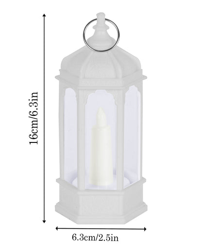 2 pcs Flameless and Smokeless Acrylic Antique LED Lantern Hurricane Lamp and Wall Hanging Led Candle Light for Home,Living Room for Diwali Decorations, Candle lantern, Black