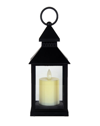 1 Pc Flameless and Smokeless Acrylic Antique LED Hurricane Lamp Wall Hanging for Home, Living Room Corner, Bedroom, Wall Decor, Diwali Decorations, Classic, Black