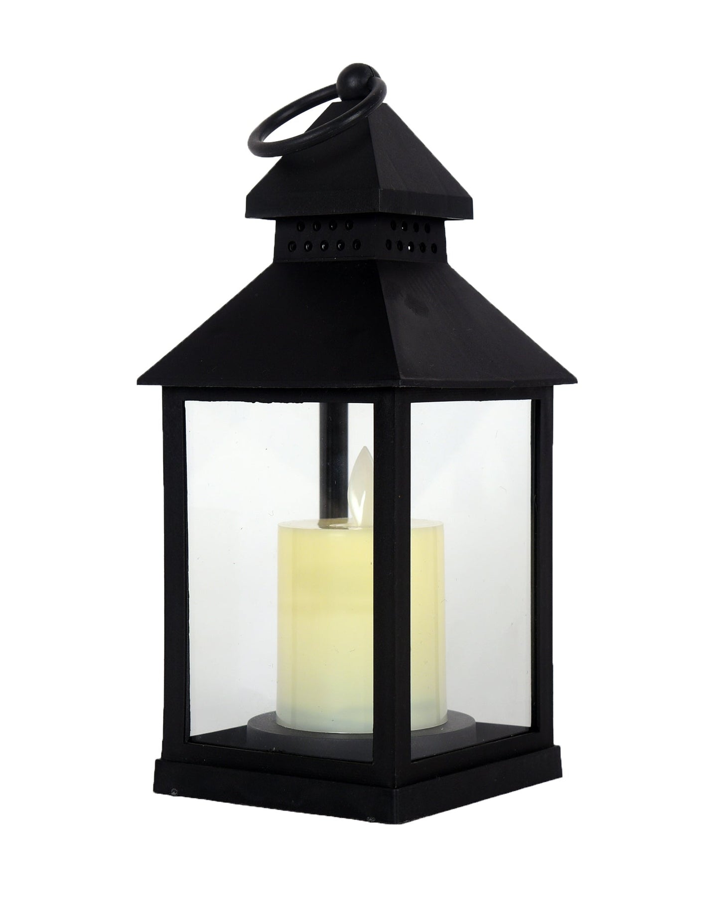 1 Pc Flameless and Smokeless Acrylic Antique LED Hurricane Lamp Wall Hanging for Home, Living Room Corner, Bedroom, Wall Decor, Diwali Decorations, Classic, Black