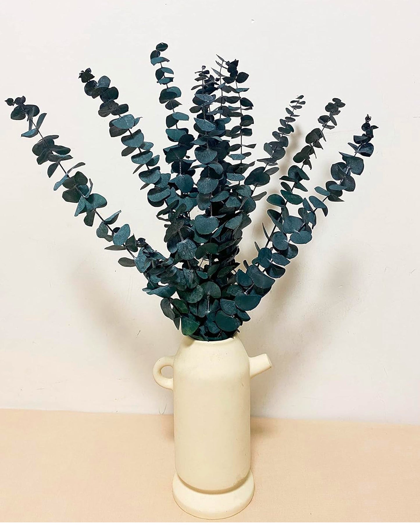 6 Pcs Preserved Dried Eucalyptus Stems, 17" Natural Branches for Shower Hanging, Real Dried Flowers for Vase Filler, Made from Fresh Eucalyptus Leaves, Garland, Wedding, DIY