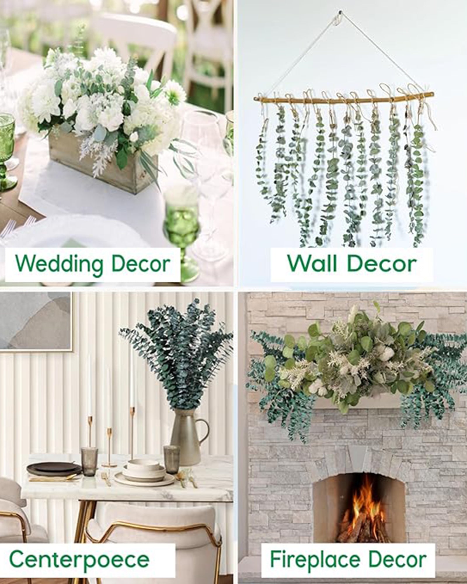 6 Pcs Preserved Dried Eucalyptus Stems, 17" Natural Branches for Shower Hanging, Real Dried Flowers for Vase Filler, Made from Fresh Eucalyptus Leaves, Garland, Wedding, DIY