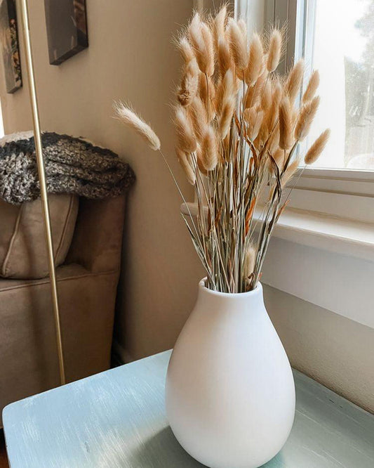 Bunny Tails Dried Flowers, Dried Pampas Grass Bouquet, Boho Table Decor, White Pampas Grass Small, Dried Bunny Tails, Pampas Grass for Wedding, Home, Rustic Party, Baby Shower Decorations, Burnt Coffee 30 pcs and 60 Pcs