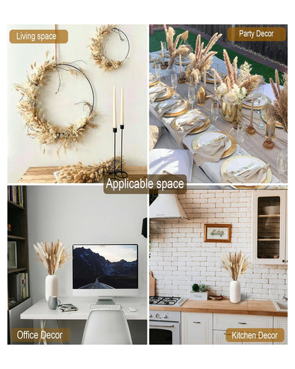 Mixed Dried Pampas Natural Grass Decor DIY Boho Natural Dried Flowers Eucalyptus Decor Dry Dried Plants Bouquet for Vase Home Floral Arrangements Decorations for Home Wedding 50, 70 & 100, Pcs