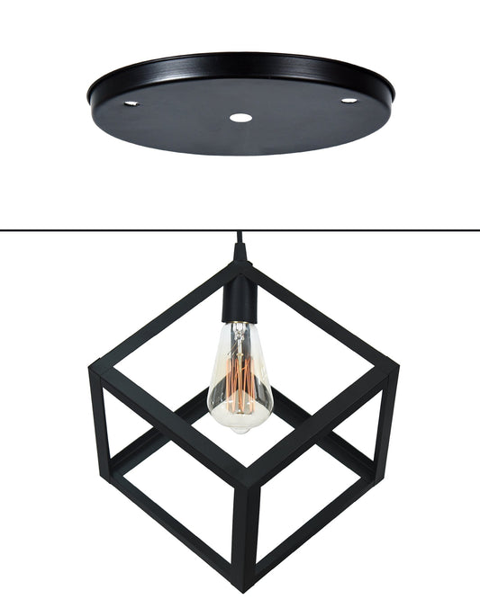 3-Light Cluster Pendant Lights Stairwell Lighting Small Chandelier Matt Black Modern Chandelier Light Fixture Foyer Chandeliers Entryway High Ceiling Staircase Lights, Poly-cube