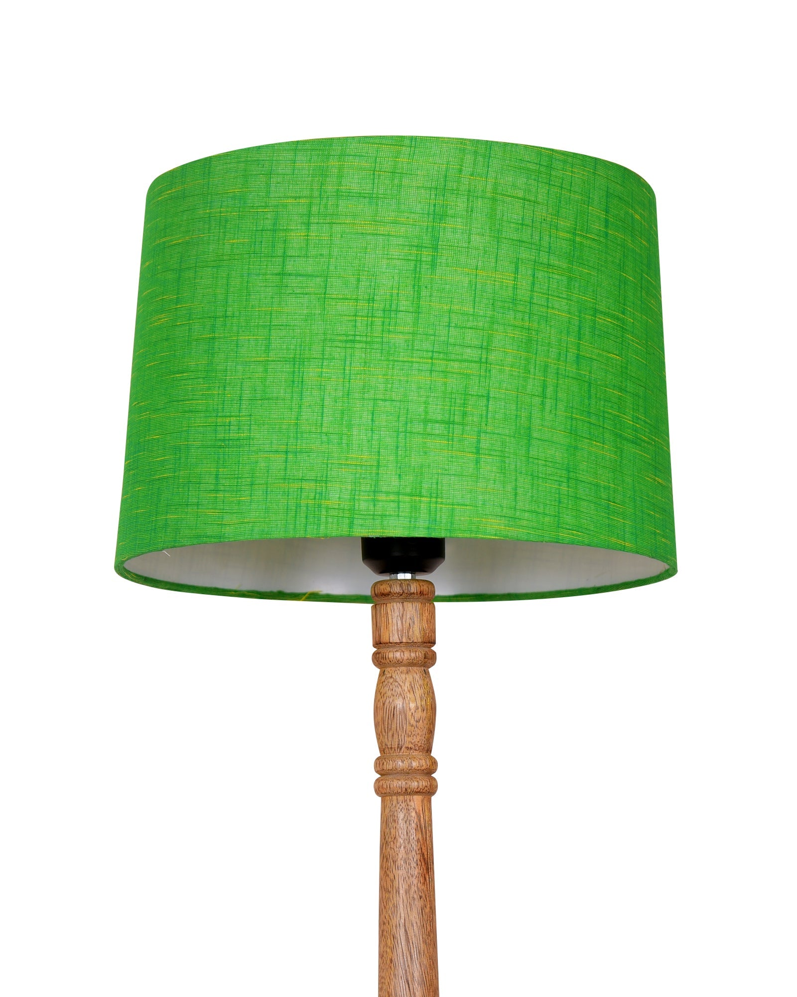 Mid Century Modern Floor Lamp,Hand turned Floor Lamp Wood for Living Room,Stand Lamp with Fabric Lampshade for Bedroom, Study Room and Office, Jute