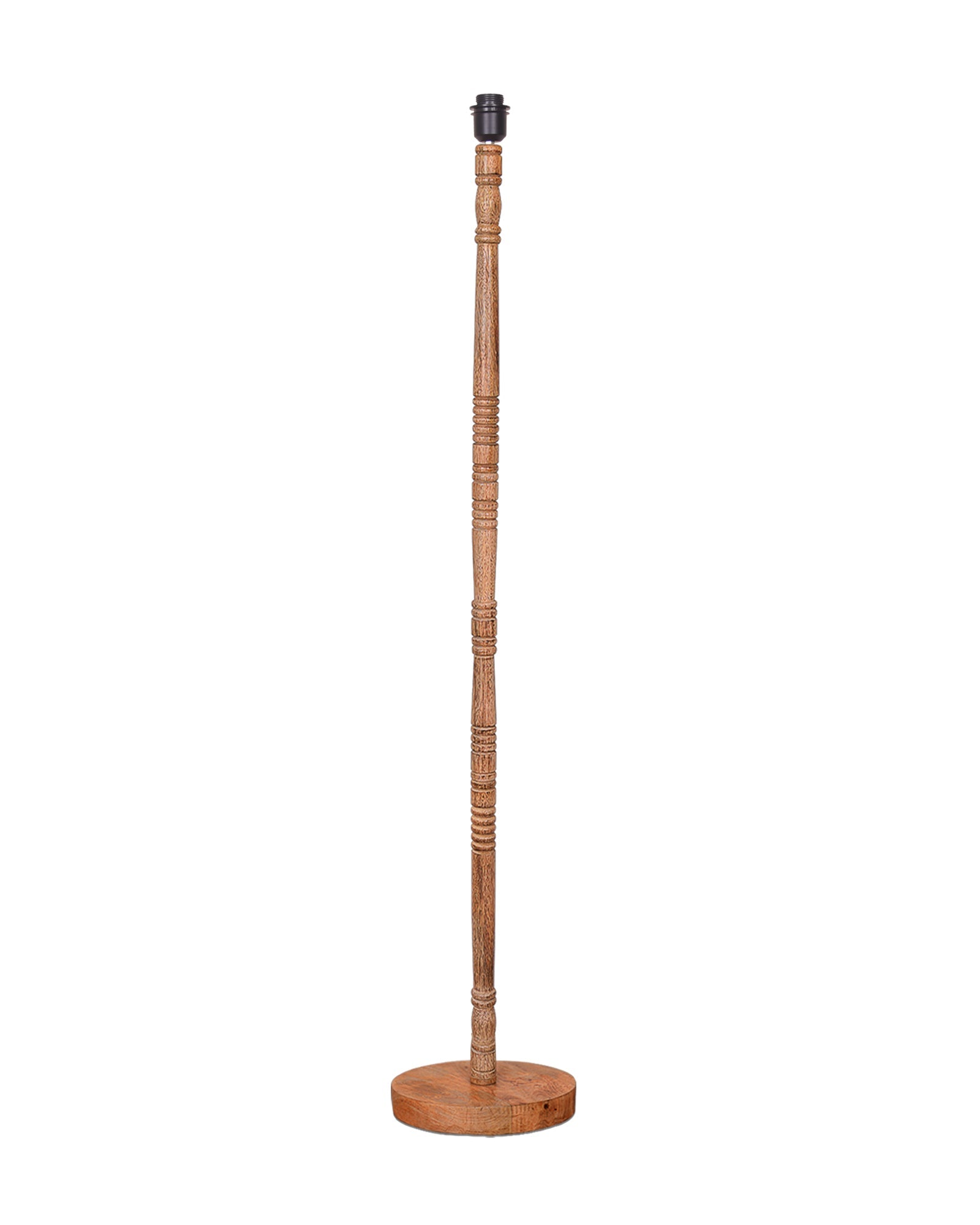 Mid Century Modern Floor Lamp,Hand turned Floor Lamp Wood for Living Room,Stand Lamp with Fabric Lampshade for Bedroom, Study Room and Office, Jute