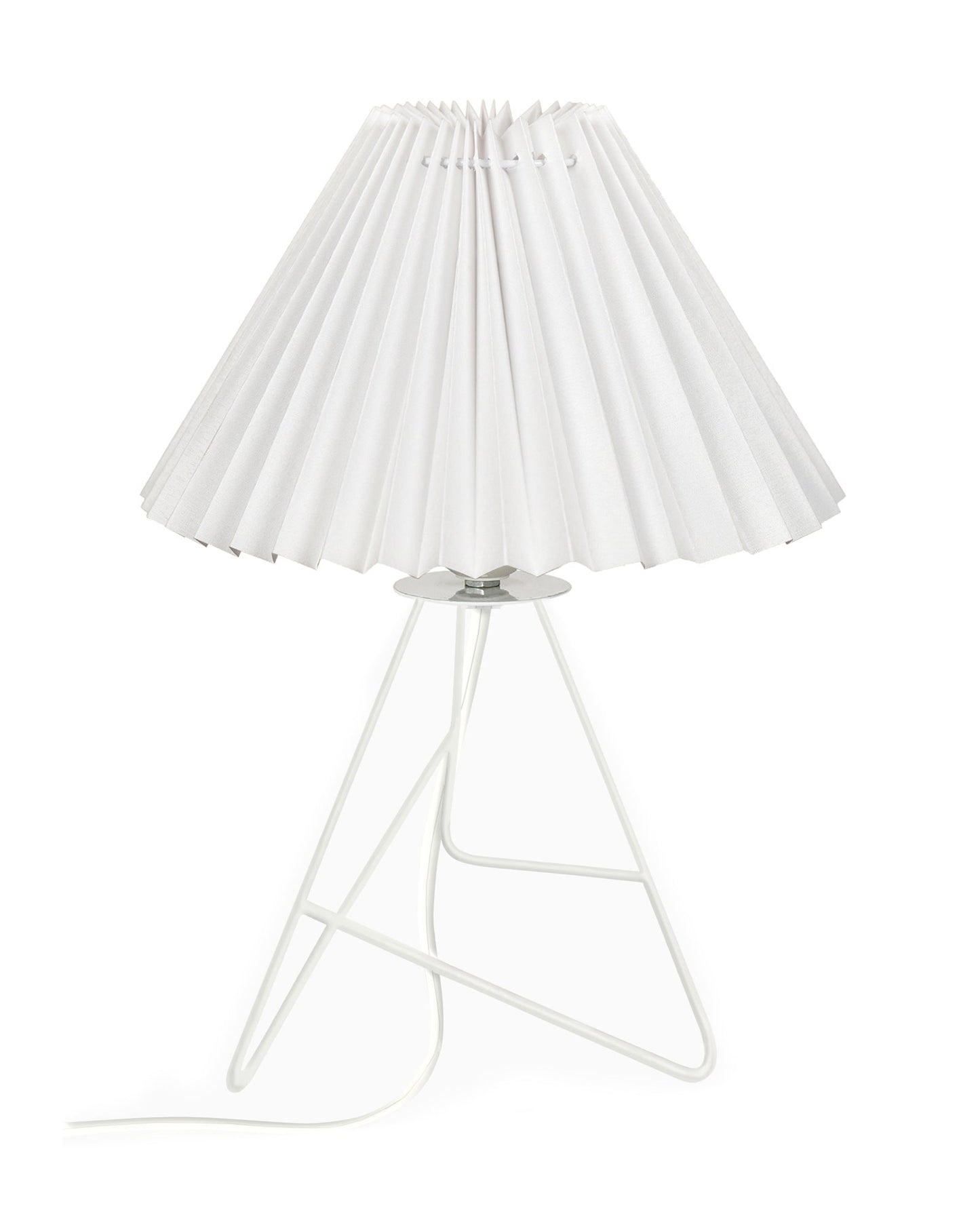 Retro Down to the Wire Metal Table Lamp with Fabric Shade, Bedside Lamp Gift Housewarming Home Living Room, Pleated shade