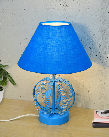 Modern Round Small Crystal Table Lamp,Contemporary Bedroom Bedside Nightstand Lamp,Desk Globe Lamp for Living Room Girls Kids Room, Sphere, White Pleated