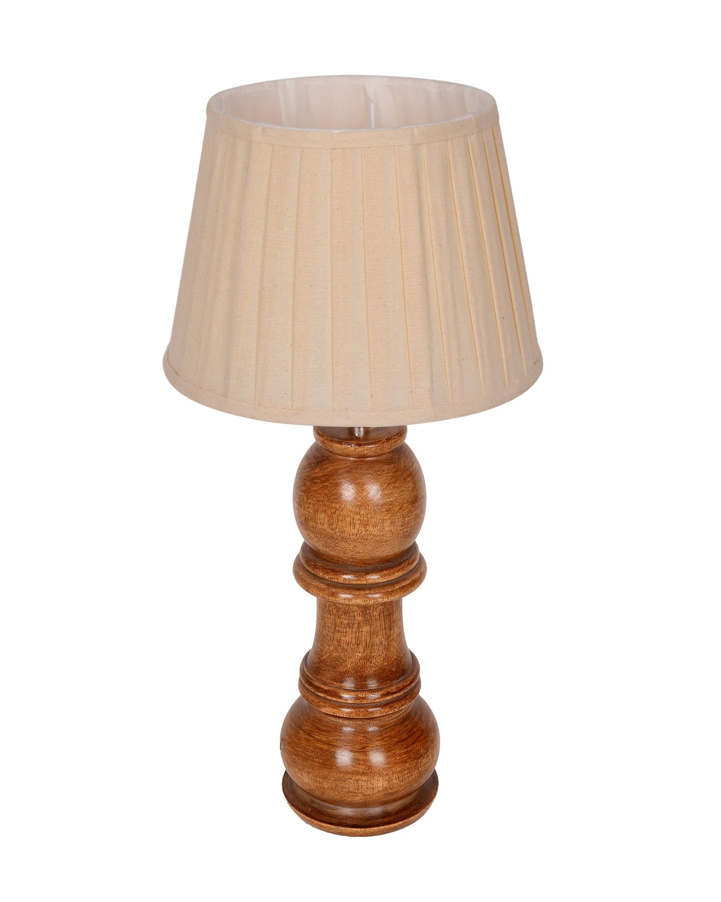 Chess Decorative Bedside Table Desk Lamp Linen Frilled Shade for Décor, Accent Light, Gameroom, Kids', Living Room, Bedroom, Handmade Wooden, Bishop