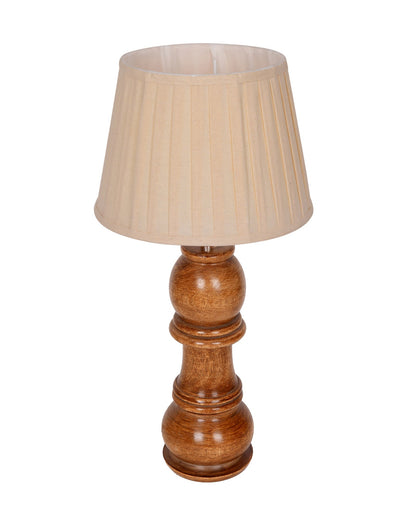 Chess Decorative Bedside Table Desk Lamp Linen Frilled Shade for Décor, Accent Light, Gameroom, Kids', Living Room, Bedroom, Handmade Wooden, Bishop