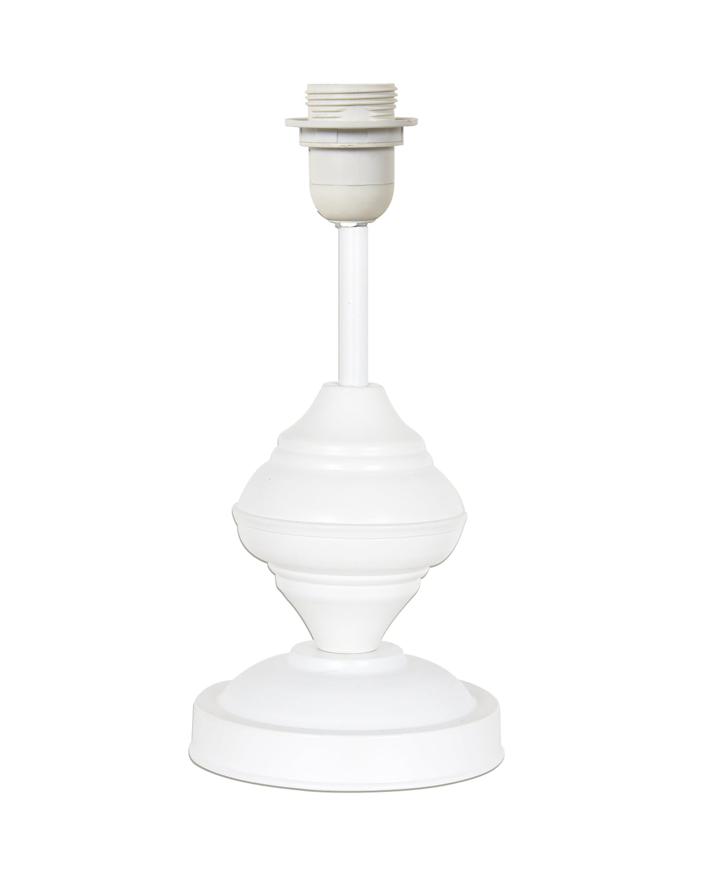Farmhouse Matt Table Lamp for Bedroom, White Modern Bedside Lamps for Living Room, Rustic Table Light for Night Stands, Dorm, Office, Home Décor Fabric Shade, E27 holder, Urn, Iris Cone