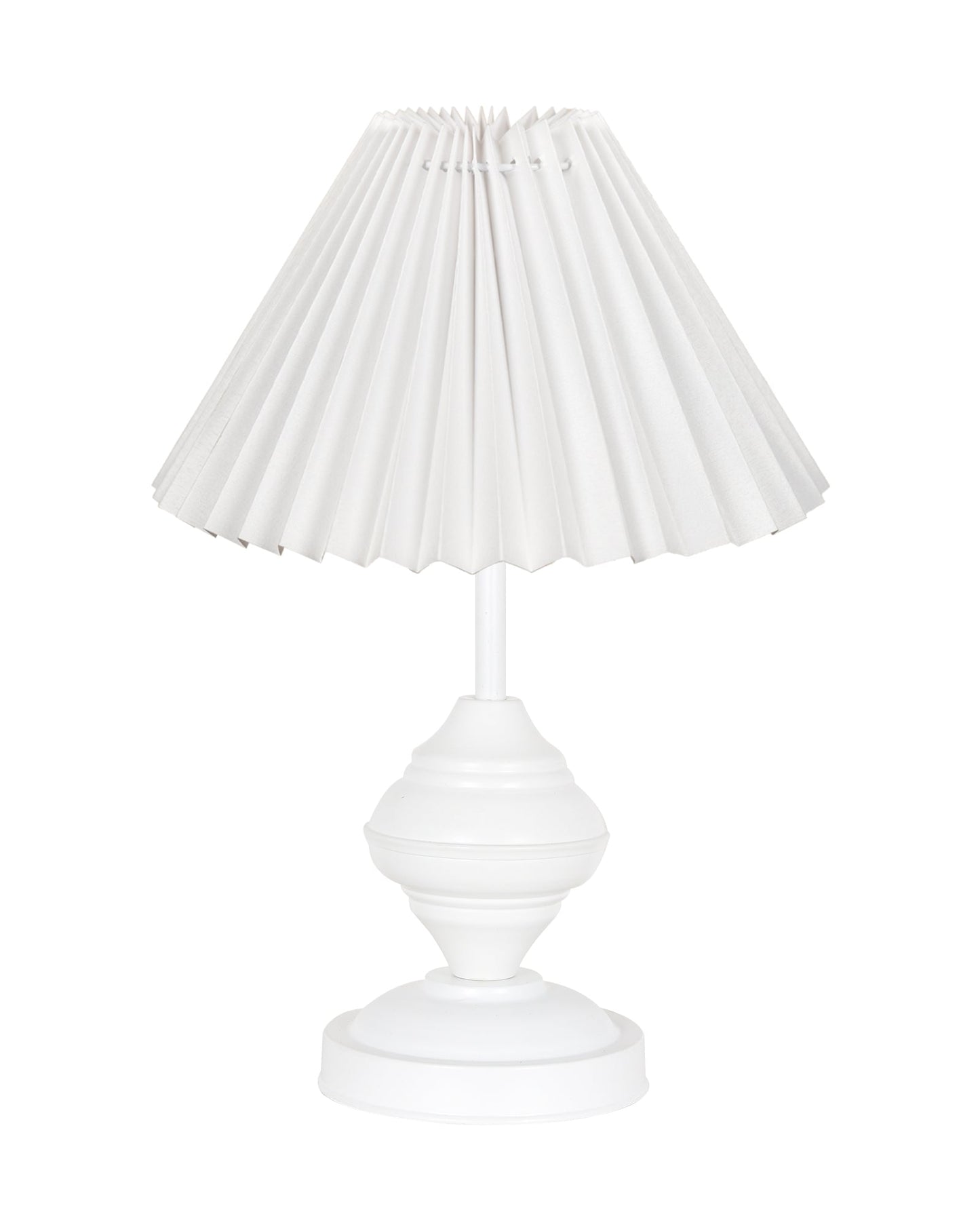 Farmhouse Matt Table Lamp for Bedroom, White Modern Bedside Lamps for Living Room, Rustic Table Light for Night Stands, Dorm, Office, Home Décor Fabric Shade, E27 holder, Urn, Iris Cone