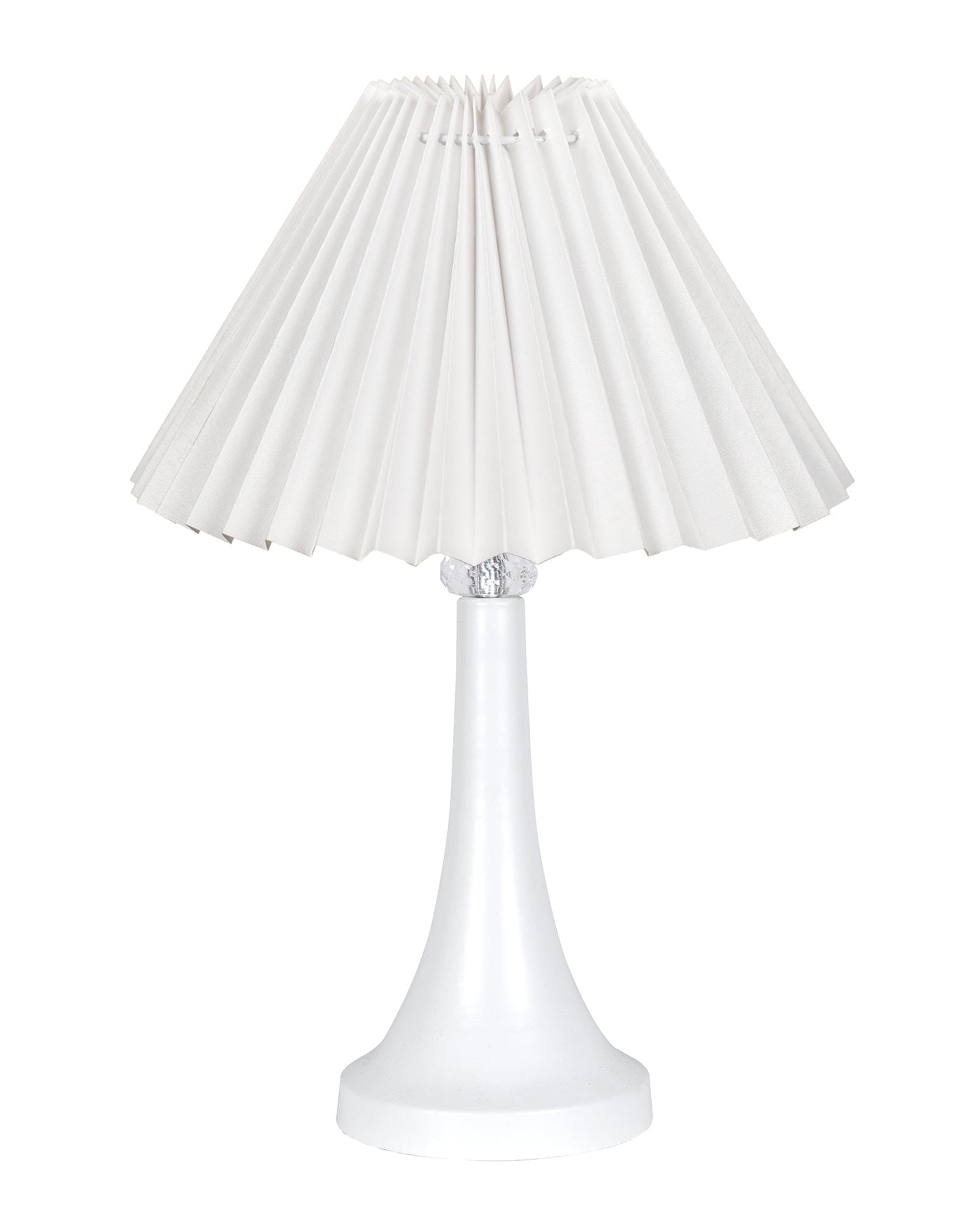 Farmhouse Matt Table Lamp for Bedroom, White Modern Bedside Lamps for Living Room, Rustic Table Light for Night Stands, Dorm, Office, Home Décor Fabric Shade, E27 holder, Cone, Iris Cone