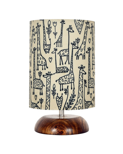 Modern Zen Wooden Lampshade Nightstand Lamps, Antique Base E27 Creative Reading Bedside Lamps Ideal for Bedroom, Pebble, Bird Cylinder