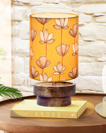 Modern Zen Wooden Lampshade Nightstand Lamps, Antique Base E27 Creative Reading Bedside Lamps Ideal for Bedroom, Concentric, Bird Cylinder