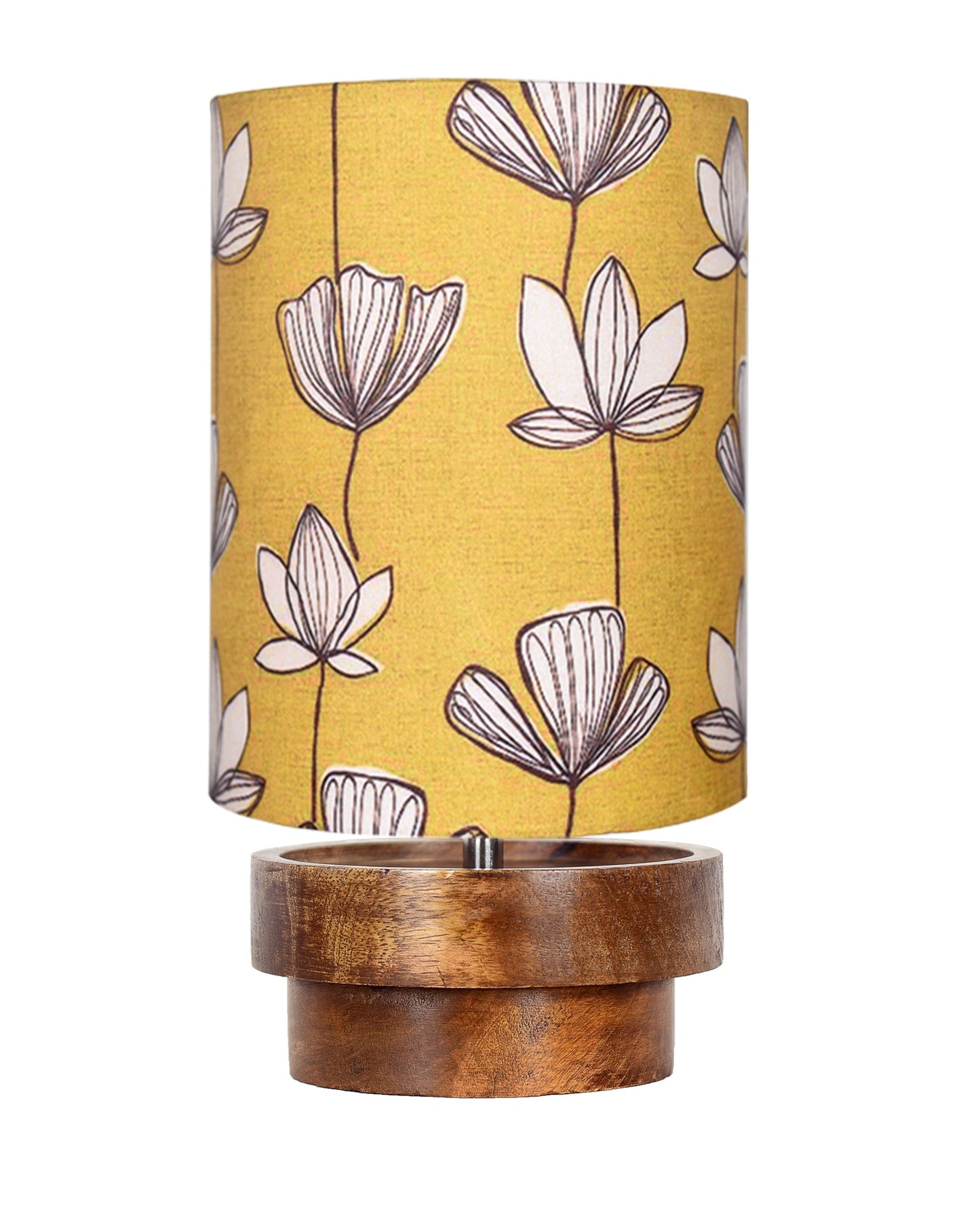 Modern Zen Wooden Lampshade Nightstand Lamps, Antique Base E27 Creative Reading Bedside Lamps Ideal for Bedroom, Concentric, Bird Cylinder