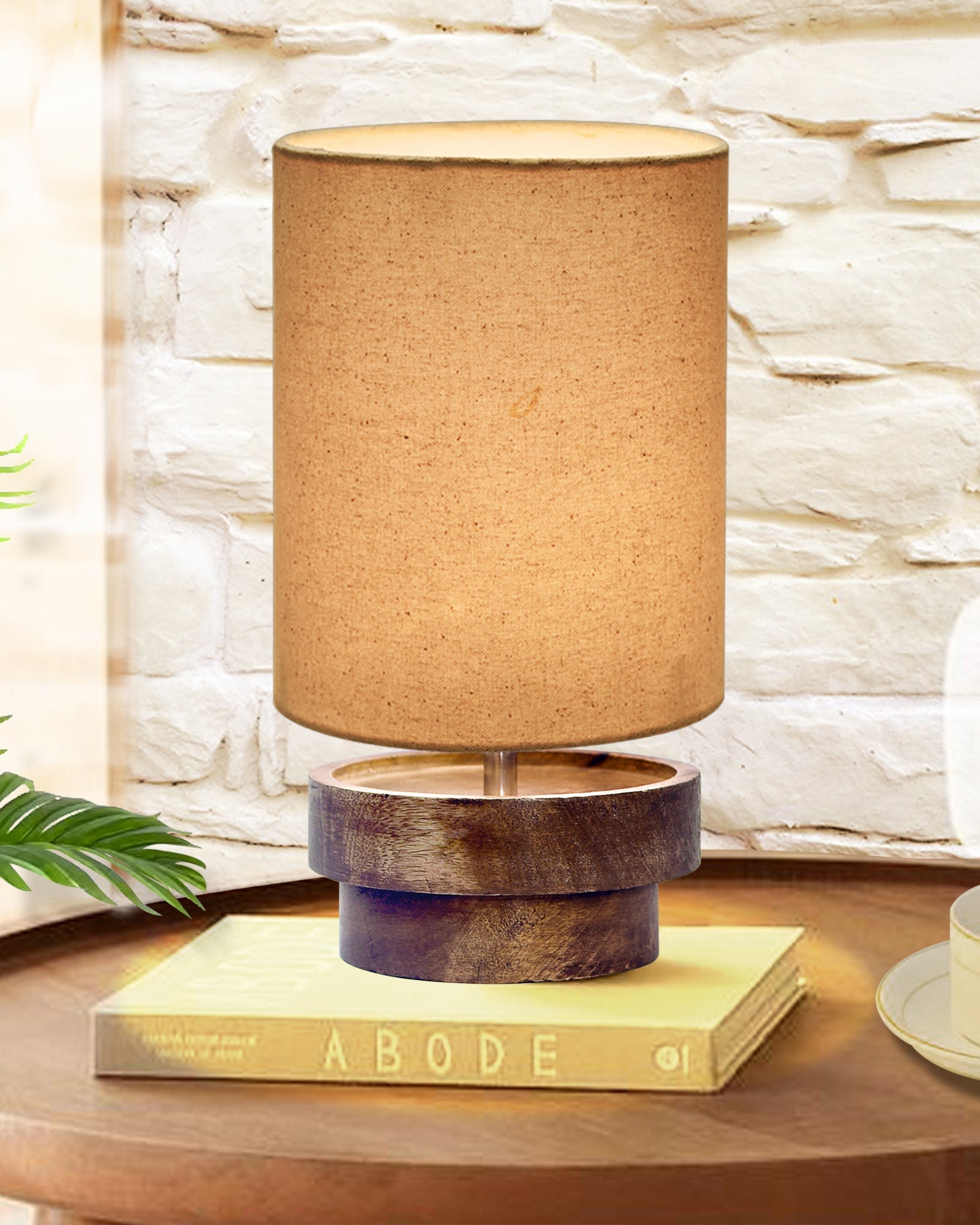 Modern Zen Wooden Lampshade Nightstand Lamps, Antique Base E27 Creative Reading Bedside Lamps Ideal for Bedroom, Concentric, Bird Cylinder