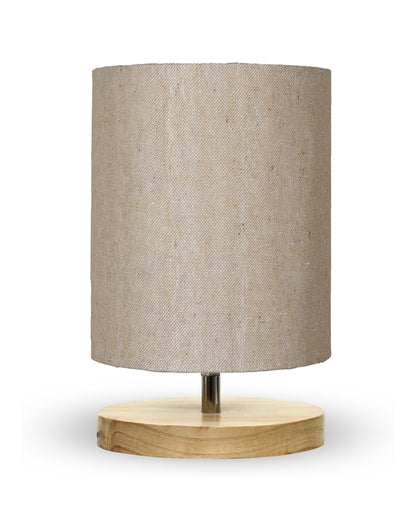 Pine Table Lamp-Wooden Bedside Lamp Simple Bedroom Light Linen Shade Mini Desk Lamp Nightstand Lamp for Bedroom,Living Room,Gift, Bird Cylinder